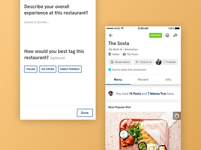 Wine N Dine - Restaurant Rating android app daily design food interface ios mobile project rate rating restaurant steps