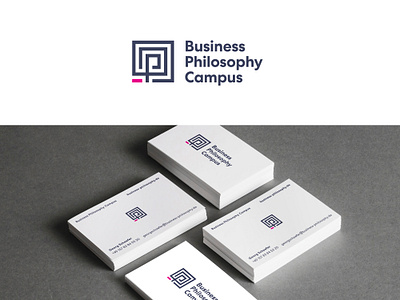 Business Philosophy Campus branding business design labyrinth logo maze sans serif