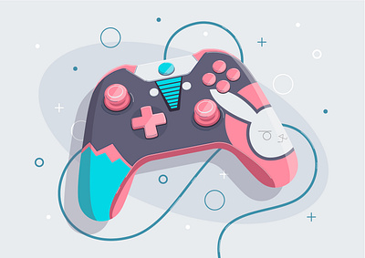 Game controller adobe illustrator controller game illustration vector vector illustration vectorart