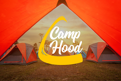 Camphood | Make a difference branding bright camp camping community difference future logo service