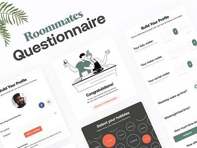 👦 Roommates Questionnaire Form | June Homes 2d form builder form design hobbies home hours journey noise ocupation physics rate room sleep steps tidy time time selector timer wakeup weekends