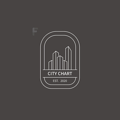 City Chart branding clean design flat identity logo logo design minimal simple vector