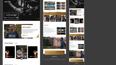 Ngoni Eric Website artist branding harare musician ui ux zimbabwe