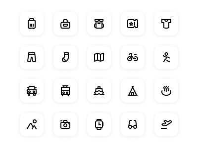 12 iconography inspiration appdesign appicon design essential homescreen icon icondesign iconography inspiration travel trip ui uidesign ux