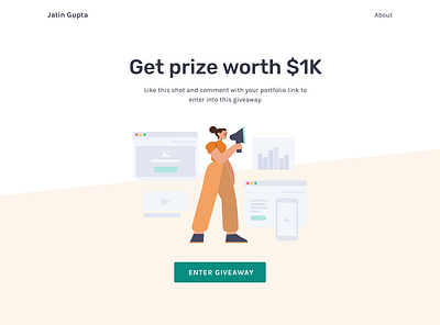 Giveaway UI 100daysofui dailyui design giveaway giveaways productdesign ui ux web design