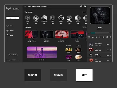 drib app app design app designer dark mode design illustration landing landing page landing page design mobile mobile app music music app music player site