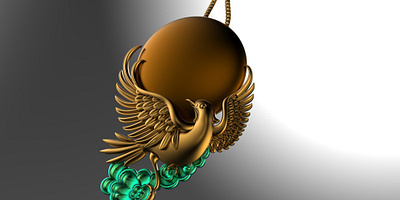 ANKA 3d art 3d artist bird design gold jewellery jewelry medal