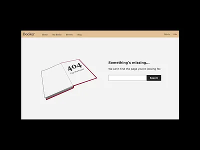 Book 404 Page dailyui dailyui 008 flat web