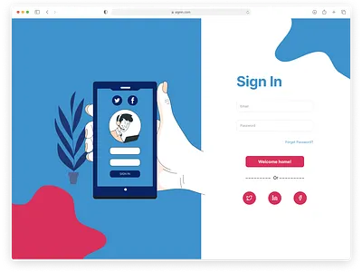 Color Constrast form 1 - Sign In app design form login signin ui ux web