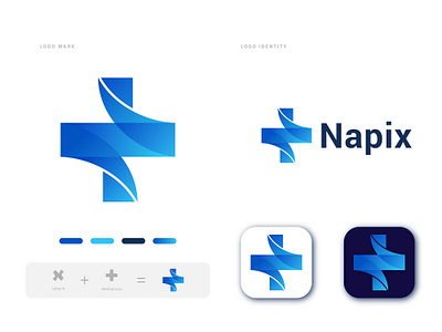 Napix medical logo design. abstract logo app app design app logo brand design brand identity branding doctor doctor logo health logo icon logo medical medical app medical logo medicine logo minimal modern logo modern logo design modern logos