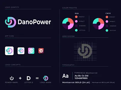 Dano Power logo branding abstract logo app icon design app icon logo brand brand identity brand mark branding creative logo logo logo mark logo mark symbol icon logo symbol logos logotype modern logo power logo