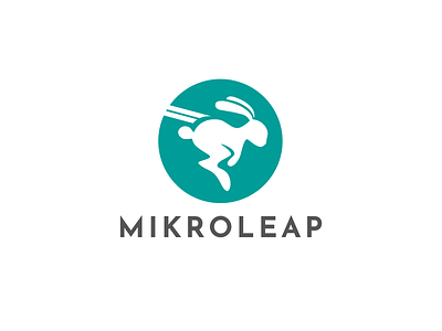 Logo Mikroleap active brand brand design brand identity branding bunny corporate identity fitness idenity logo logo design logodesign logotype make rabbit sign sports