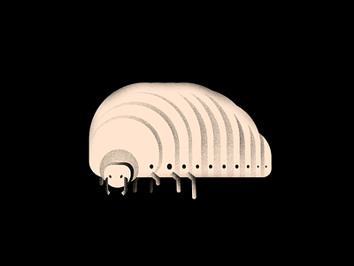 Vectober 11 - Disgusting 2d black brush color colors flat illustration illustrator inktober insect light maggot texture textures vectober vector white worm