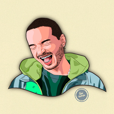 J Balvin digital illustration illustration illustrator jbalvin music portrait vector