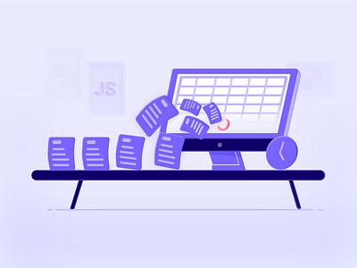 A Million Records in Less Than A Second in Angular DataGrid clock data visualization datagrid illustration javascript loading million