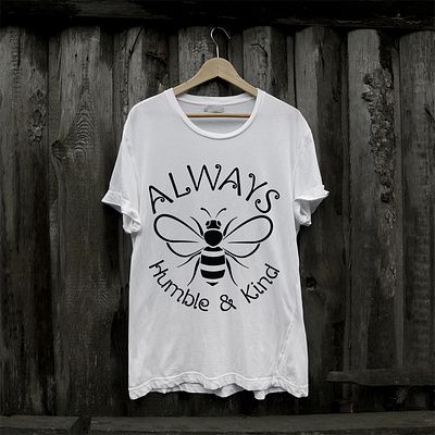 Always Bee Humble and Kind T-Shirt be kind create custom design funny character happy illustration t shirt t shirt design trendy typography