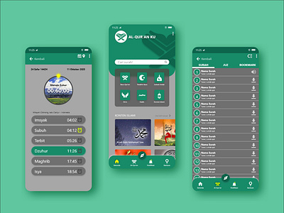 Aplikasi Al-Qur'an, Do'a, Hadis dan Konten Islam adobe illustrator adobe xd app costume design first design first post icon illustration islam logo quran redesign ui uidesign uiux ux