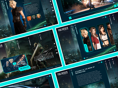 FFVII Remake website ff7 final fantasy j rpg webdesign website