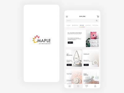 Maple Explore Screen figma furniture app redesign ui