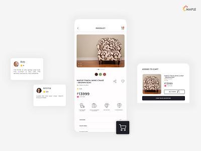 Maple Product Screen figma furniture app productpage redesign ui