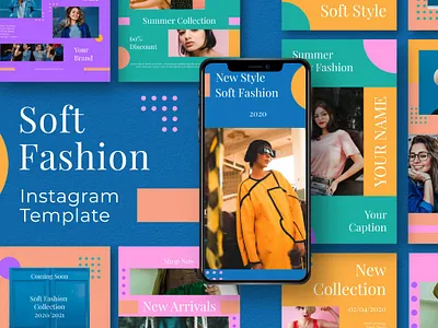 Soft Fashion Instagram Template advertising blog blogger fashion fashion template instagram instagram banner instagram post instagram post design instagram post template instagram posts instagram posts template instagram stories instagram story template instagram template instagram templates post posts soft soft fashion