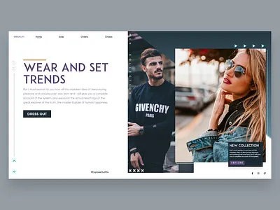 Fashion Website UI adobexd cleandesign clothes design fashion fashion brand gradient ui ui design uidesign uiux uiuxdesign ux websiteui