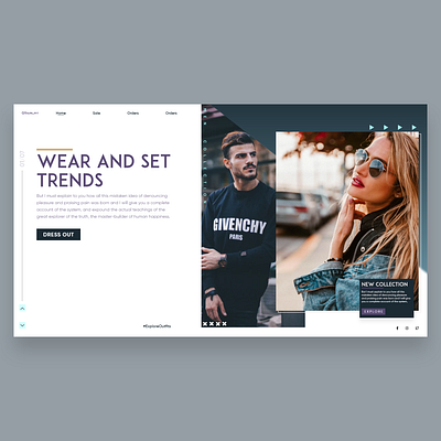 Fashion Website UI adobexd cleandesign clothes design fashion fashion brand gradient ui ui design uidesign uiux uiuxdesign ux websiteui