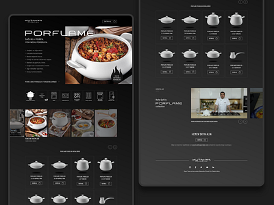 Kütahya Porselen langdng page design branding ecommerce flat food ui ux