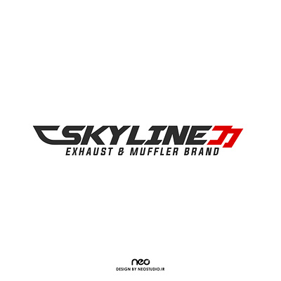 Skyline Exhaust and muffler brand brand brand design branding branding design car car logo car tuning card exhaust illustration logo logo design logodesign logos muffler red skyline skylines sport car tuning