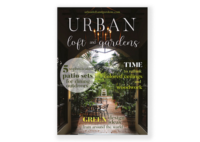 Urban Loft&Gardens design excercise magazine cover typography