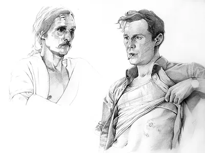 True Detective graphite drawing illustration portrait rust cohle television true detective