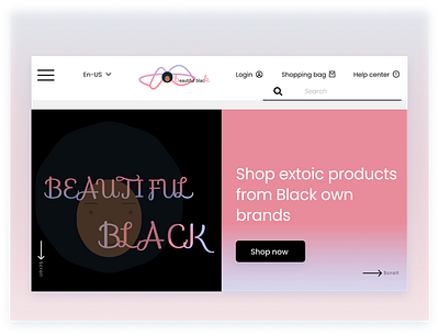 beautiful black main home screen branding branding design design e commerce design elegant fashion menu mobile ui typography uiux web