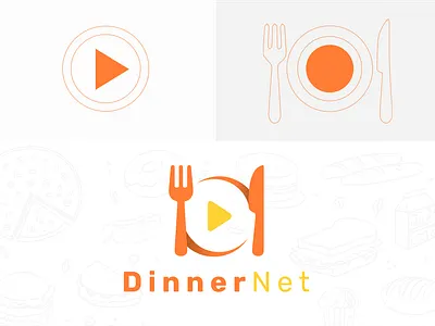 Dinnernet app banding brandidentity branding design logo tablet app ui ux