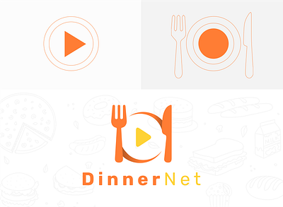 Dinnernet app banding brandidentity branding design logo tablet app ui ux