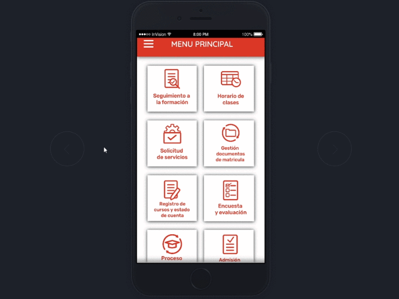 Calificaciones app design ui ux