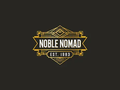 37 Noble Nomad artdeco badge bussiness classy gold illustration logo monoline sophisticated vector victorian