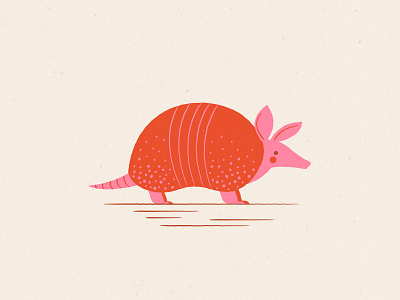 Vectober 14 // Armor animal armadillo armor desert feminine illustration inktober mid century texture vectober vintage