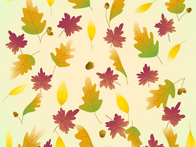 Autumn colors acorns adobe autumn background gradients graphic art illustration illustrator illustrator app ipad leaves maple nature oak seasonal vector vector art