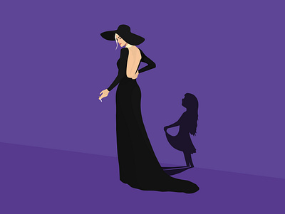 Woman in black character character design design illustration illustrator vector vector art vector illustration vectorart vectors