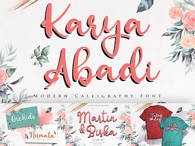 Karya Abadi Modern Calligraphy autumn christmas fall halloween mask sunflower typography wedding
