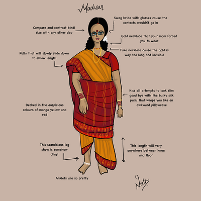 The quintessential Indian bride art comics illustration