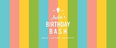 Austin's Birthday Bash Branding austin texas branding community event design event branding illustration logo