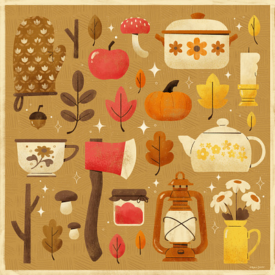 Rainbow, Peachtober 2020 autumn coffee cute design digital digital illustration fall illustration october robin sheldon