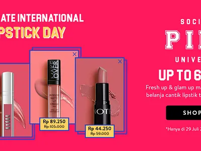 International Lipstick Day branding design graphic design landing page design online shop online shopping promotion typography web
