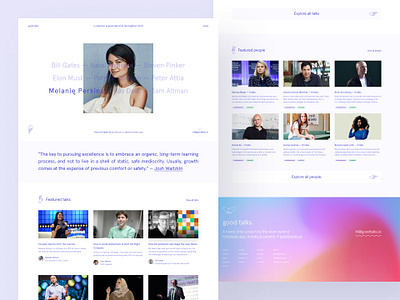 Preview — Good Talks apercu brand identity branding clean ui colourful colours figma footer gradient gradients grid header landing page minimal minimalism simple simplistic typography web design webflow