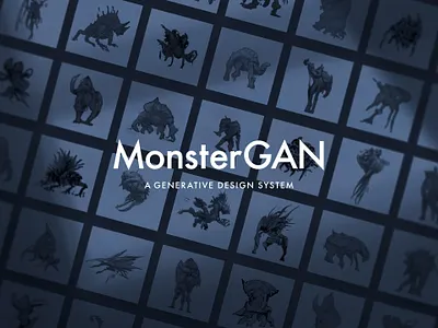 MonsterGAN computer generated concept art creature deep learning design dgx machine learning sketch