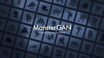 MonsterGAN computer generated concept art creature deep learning design dgx machine learning sketch