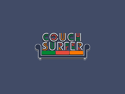 Couch Surfer branding design flat design graphic design lettermark letters logo logo design typography vector