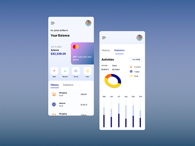 Money Management (Mobile App) app design design app figma mobile app mobile design money managemet ui ui design ui ux