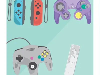 A Few of My Favorite Things adobe adobe illustrator artwork design digital art flat game art game design gaming icon illustration illustrator logo minimal new nintendo nintendo 64 vector video game videogame